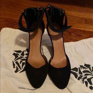 Isabel Marant Shane wedge pump black, suede FR40